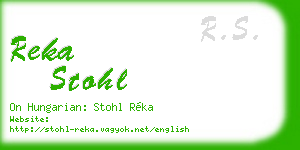 reka stohl business card